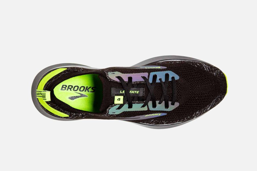 Brooks Levitate 4 Road Loopschoenen Heren - Zwart/Groen - 437506XNJ